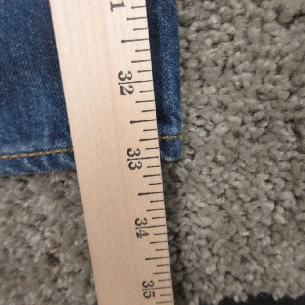 Levis Jeans Mens 34x34 Blue 501 Button Fly Faded Whisker Cotton Denim Pants‎